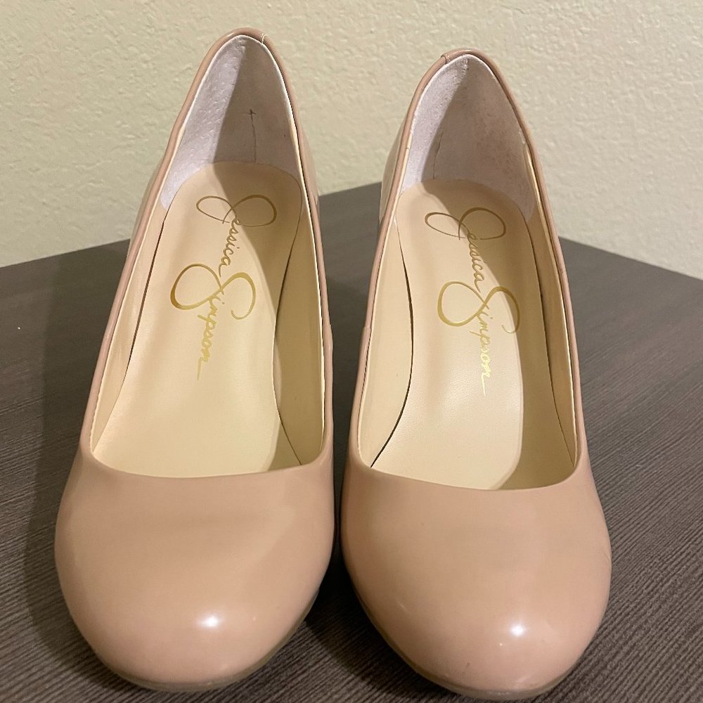 Jessica Simpson Nude Wedge Pump